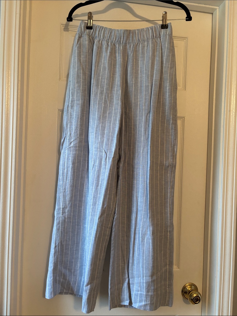 Abercrombie linen blend wide keg pants